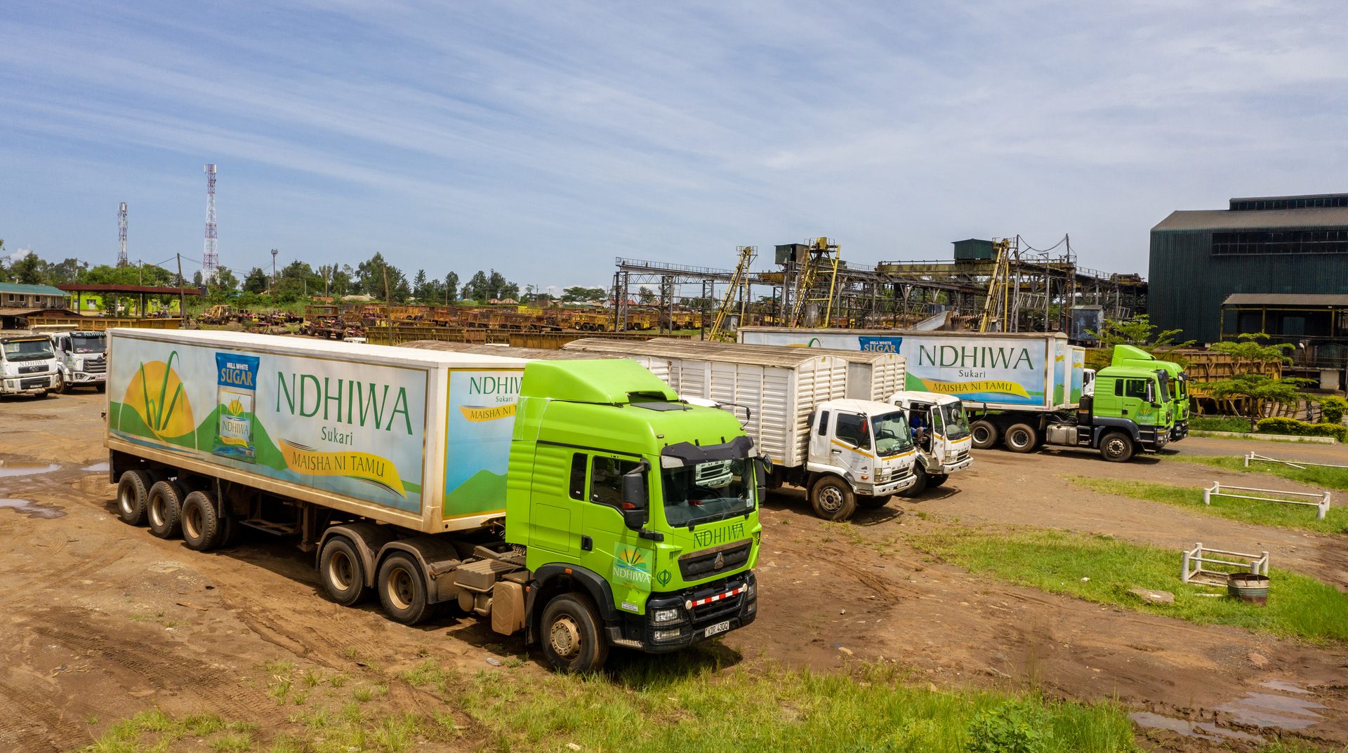 Ndhiwa Sukari fleet of delivery trucks ready for dispatch
